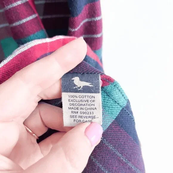 Modern Amusement Mens Shirt Casual Button Front Long Sleeve Plaid Red Large - Picture 4 of 7